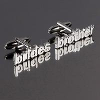 Brides Brother Cut Out Words Wedding Cufflinks