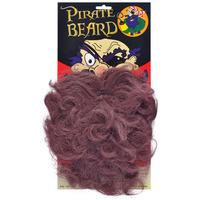 Brown Wavy Pirate Stick-on Beard