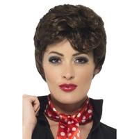 Brown Short Grease Rizzo Wig