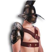 Bronze Gladiator Helmet & Shoulder Cover