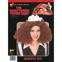 Brown Ladies Rocky Horror Show Magenta Wig