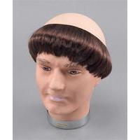 Brown Mens Monk Wig With Short Hair