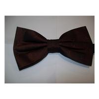 Brown Patterned Silk Bow Tie
