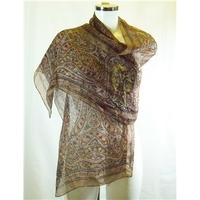 Brown Silk Scarf