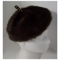 Brown Faux Fur Beret