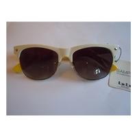 Brand New With Tag B BaseWhite and Sun Burst Yellow Sunglasses