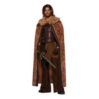 Brown Men\'s Faux Fur Trimmed Cape Costume