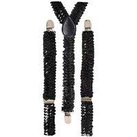 braces black sequin accessory for fancy dress