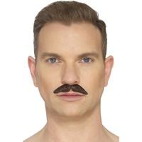 Brown Hand Knotted Novelty Professional Moustache.