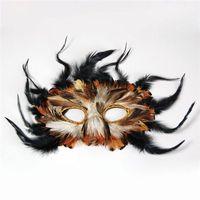 Brown Owl Feather Eye Mask