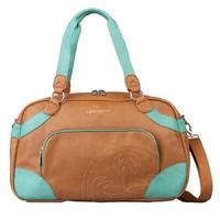 brunotti biscuit and green pu bowling bag bb4101 801