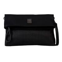 brunotti soft black pu flat shoulder bag bb4128 900