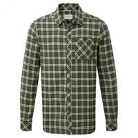 Brigden Long Sleeved Check Shirt Parka Green