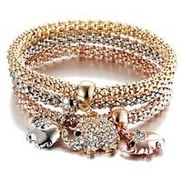 Bracele Elephant Elephant Charm Bracelet Alloy Daily / Casual / Sports Jewelry Gift Gold1pc