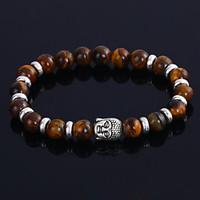 Bracelet Lureme Lava Buddha head Transport Prayer Beads Bracelet Christmas Gifts Jewelry Volcano Strand Bracelet