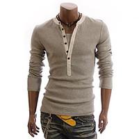 brand high quality mens false two piece sleeve leisure long sleeved t  ...