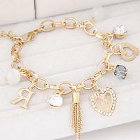 Bracelet/Charm Bracelets Alloy / Rhinestone Daily / Casual Jewelry Gold / Silver, 1pc Christmas Gifts