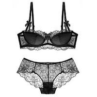 bras panties sets lace bras polyester