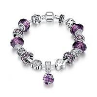 bracelet chain bracelet charm bracelet crystal alloy zircon silver pla ...
