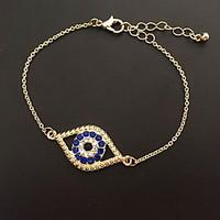Bracelet Chain Bracelet Alloy Evil Eye Natural Gift Jewelry Gift Blue, 1pc