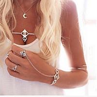 Bracelet/Cuff Bracelets Alloy / Acrylic Party / Daily / Casual Jewelry Gift Silver, 1set