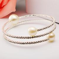 Bracelet/Cuff Bracelets Alloy Imitation Pearl Daily / Casual Jewelry Gift Silver / Rose Gold, 1pc
