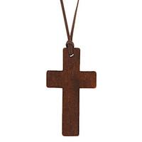 brown pendant necklaces leather wood daily jewelry