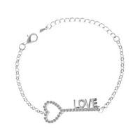 Bracelet/Chain Bracelets Alloy / Rhinestone Heart Fashionable Party / Daily Jewelry Gift Silver1pc