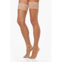 Bridal Lace Top Stockings - natural