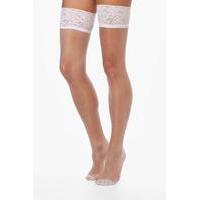 Bridal Lace Top Stockings - white