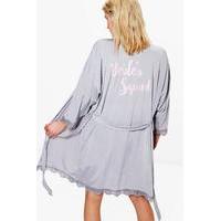 brides squad robe grey