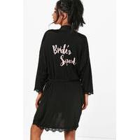 brides squad robe black