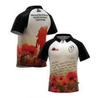 British Army Letter Home Poppy Rugby Shirt