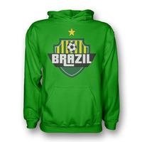 brazil country logo hoody green kids