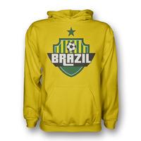 brazil country logo hoody white kids