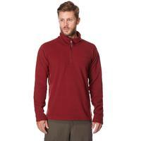 brasher mens bleaberry half zip fleece red