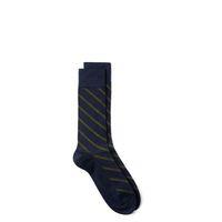 Breton Striped Socks - Moss Green