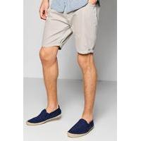 Broken Cotton Twill Chino Short - grey