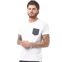 brave soul mens generate contrast pocket t shirt whitenavy