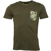 Brave Soul Mens Pulp Contrast Camo Pocket T-Shirt Navy