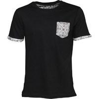 brave soul mens george pattern pocket t shirt jet blackoptic white