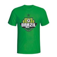 brazil country logo t shirt green kids