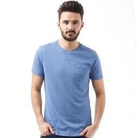 Brave Soul Mens Arkham T-Shirt Light Vintage Blue Marl