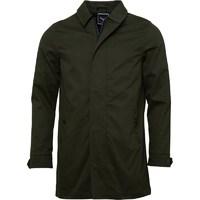 Brave Soul Mens Addington Bonded Cotton Mac Jacket Khaki