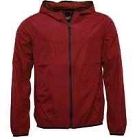 brave soul mens lightweight hooded windrunner jacket red