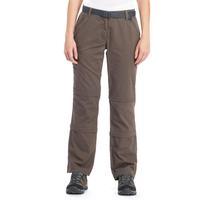 brasher womens double zip off trousers brown brown