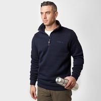 brasher mens rydal half zip knit fleece blue blue