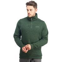 Brasher Men\'s Rydal Half Zip Knit Fleece - Green, Green