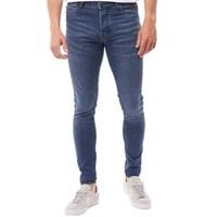 Brave Soul Mens Donte Skinny Jeans Regular Leg Blue Denim