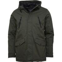 Brave Soul Mens Fingland Twill Coated 4 Pocket Jacket Olive